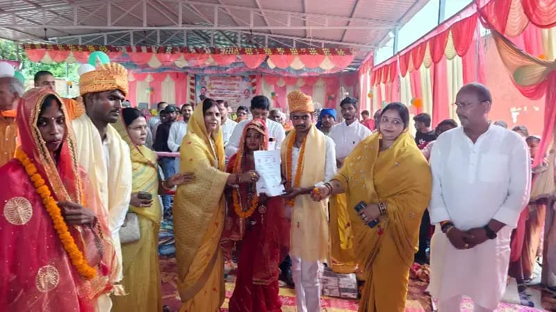 धानापुर में वैदिक मंत्रो के बीच एक-दूजे के हुए 47 जोड़े, मुख्यमंत्री सामूहिक विवाह योजना में दिखी खुशियों की सौगात