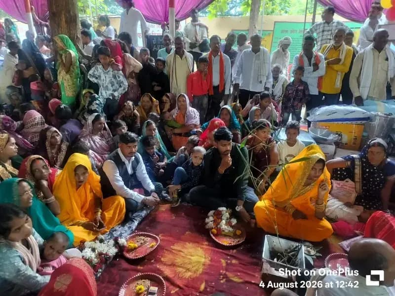 बरसात के बीच सम्पन्न हुआ मुख्यमंत्री सामूहिक विवाह समारोह, 34 जोड़े बने जीवनसाथी